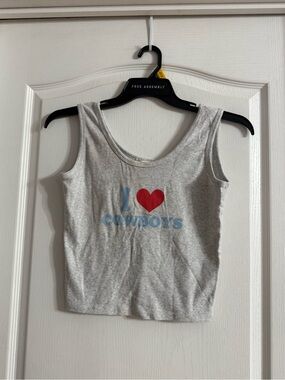 Obsessive Love Women’s I Love Cowboys Tank Top XL. JN-68